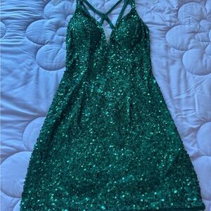 Alyce Paris Emerald Sequin Dress